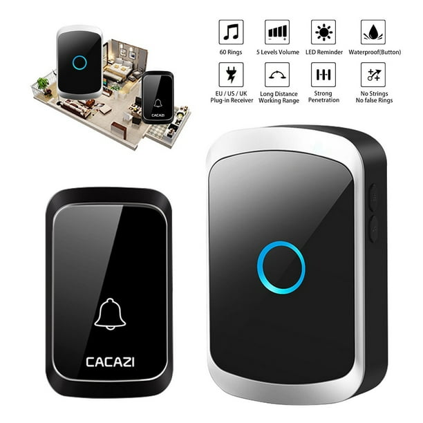 Waterproof Plug-in Receiver Adjustable Volume 1000 Feet Kit Wireless Doorbell Waterproof Plug-in Receiver Adjustable Volume 1000 Feet Kit Wireless Doorbell